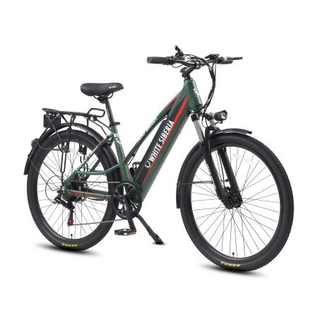 Электровелосипед WHITE SIBERIA CAMRY LIGHT 500W (матовый зеленый)